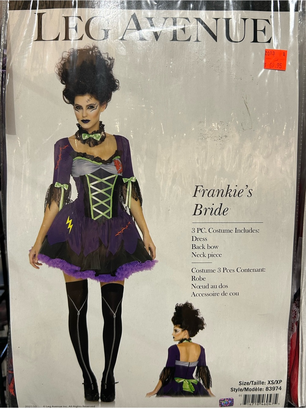 Leg Avenue Frankie’s Bride Costume - Purple & Black